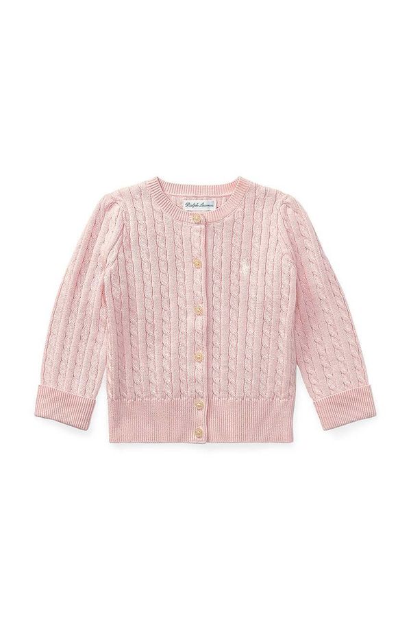 Polo Ralph Lauren Dječji pamučni kardigan Polo Ralph Lauren boja: ružičasta, 310543047006