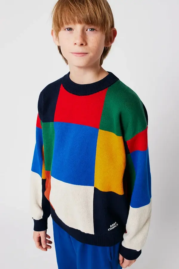 Bobo Choses Dječji pamučni pulover Bobo Choses Multicolor Tiles