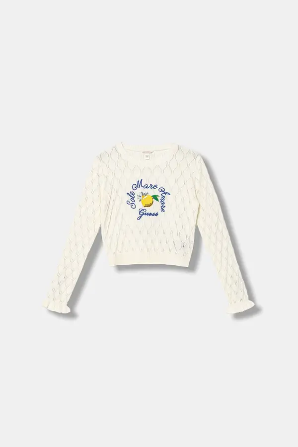 Guess Dječji pamučni pulover Guess