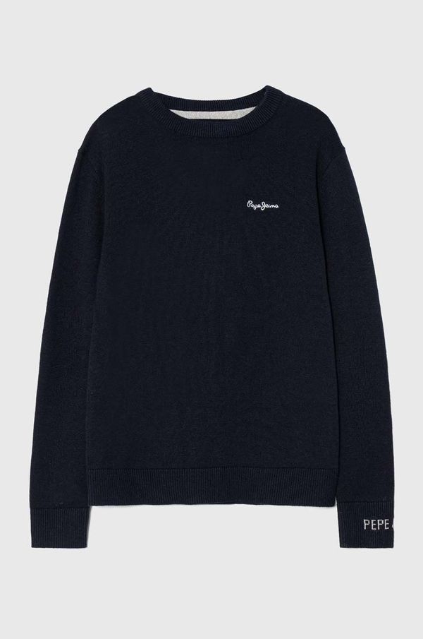 Pepe Jeans Dječji pamučni pulover Pepe Jeans boja: tamno plava, lagani