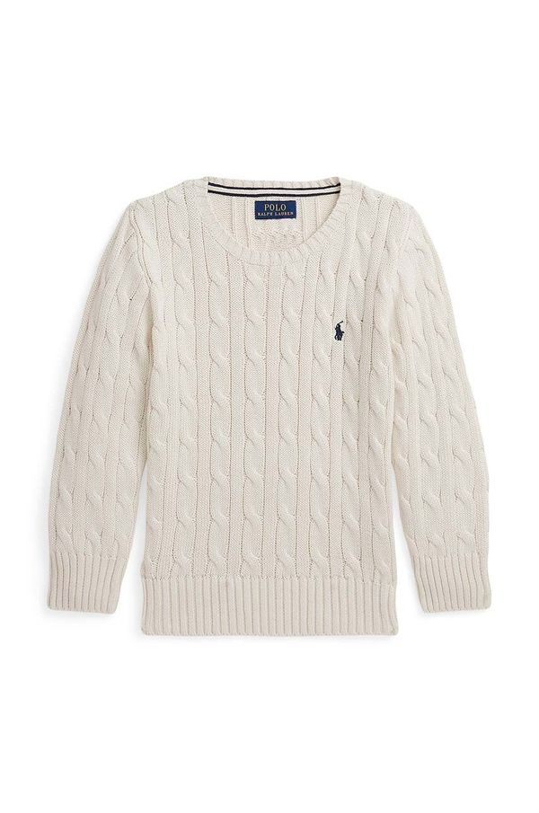 Polo Ralph Lauren Dječji pamučni pulover Polo Ralph Lauren boja: bež, 322702674068