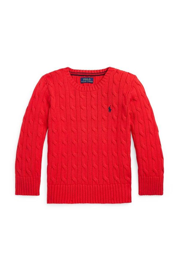 Polo Ralph Lauren Dječji pamučni pulover Polo Ralph Lauren boja: crvena, 322702674043