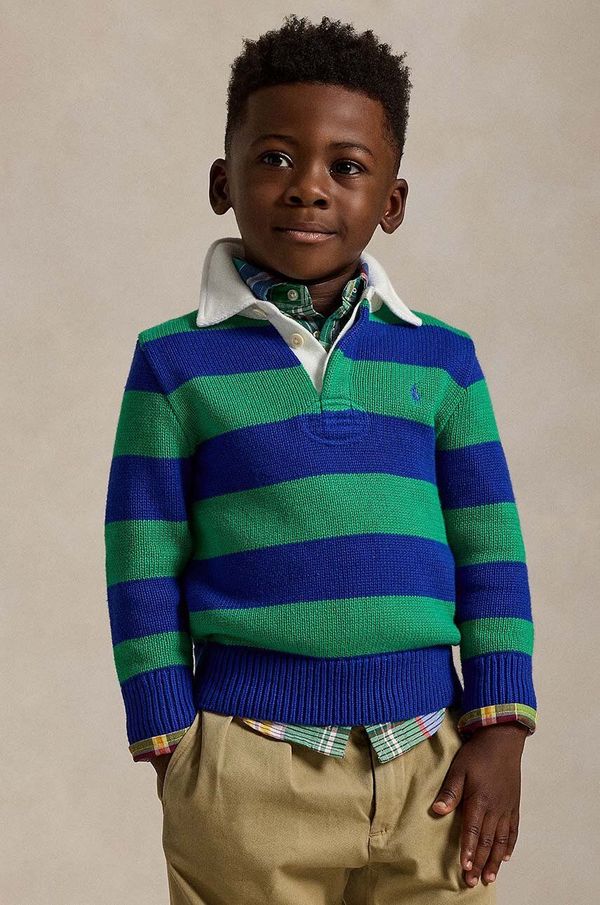Polo Ralph Lauren Dječji pamučni pulover Polo Ralph Lauren boja: zelena, 322951145001