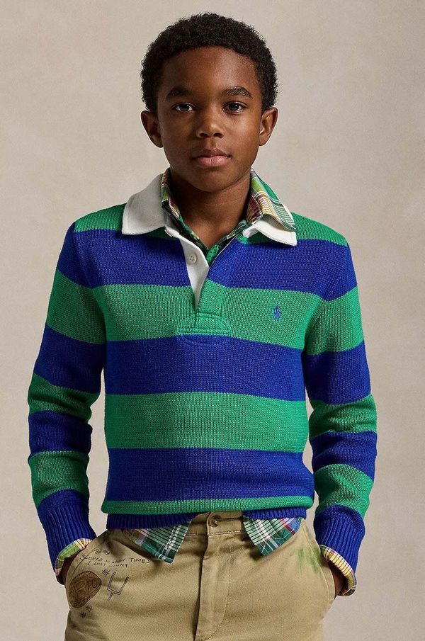 Polo Ralph Lauren Dječji pamučni pulover Polo Ralph Lauren boja: zelena, 323951145001
