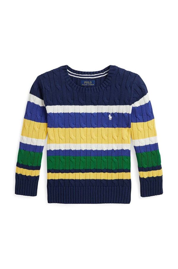 Polo Ralph Lauren Dječji pamučni pulover Polo Ralph Lauren boja: zelena, lagani, 322941097001