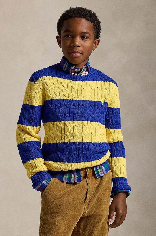 Polo Ralph Lauren Dječji pamučni pulover Polo Ralph Lauren boja: žuta, 323861966008
