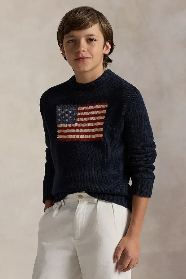 Polo Ralph Lauren Dječji pamučni pulover Polo Ralph Lauren