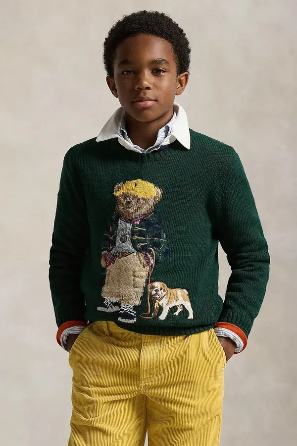 Polo Ralph Lauren Dječji pamučni pulover Polo Ralph Lauren