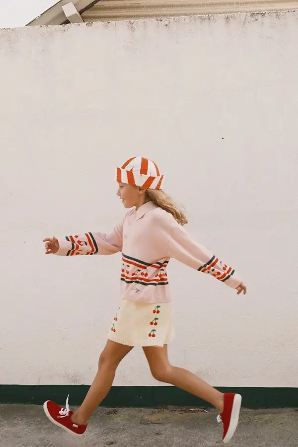 Tinycottons Dječji pamučni pulover Tinycottons CHERRIES SWEATER