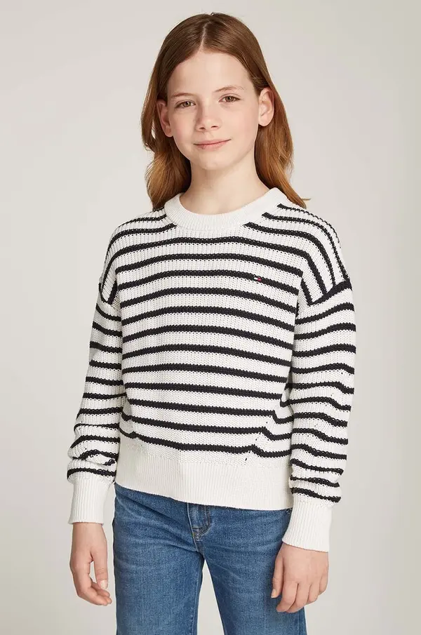 Tommy Hilfiger Dječji pamučni pulover Tommy Hilfiger