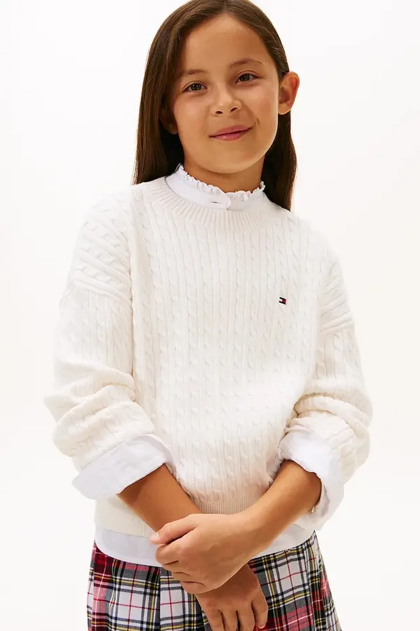 Tommy Hilfiger Dječji pamučni pulover Tommy Hilfiger