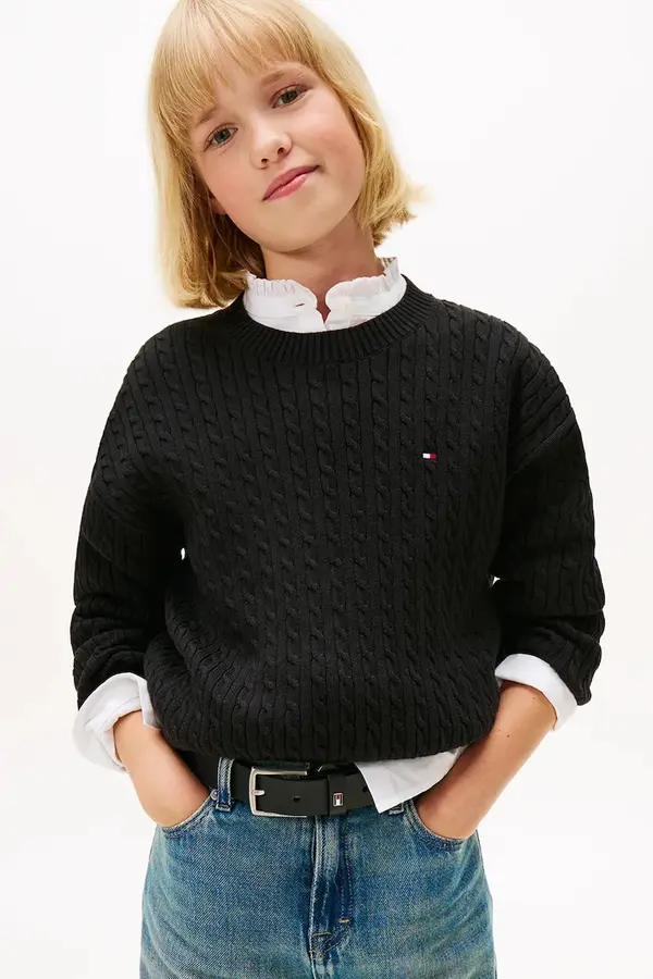 Tommy Hilfiger Dječji pamučni pulover Tommy Hilfiger