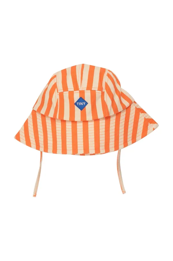 Tinycottons Dječji pamučni šešir Tinycottons STRIPES BUCKET HAT boja: narančasta, pamučni, SS25-422