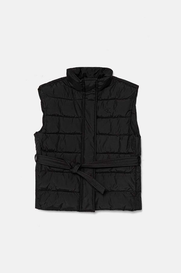 Calvin Klein Jeans Dječji prsluk Calvin Klein Jeans boja: crna, IG0IG02590