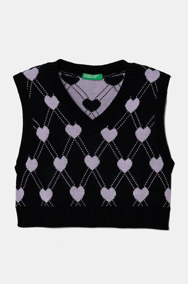 United Colors of Benetton Dječji prsluk United Colors of Benetton boja: crna, 1070Q400J