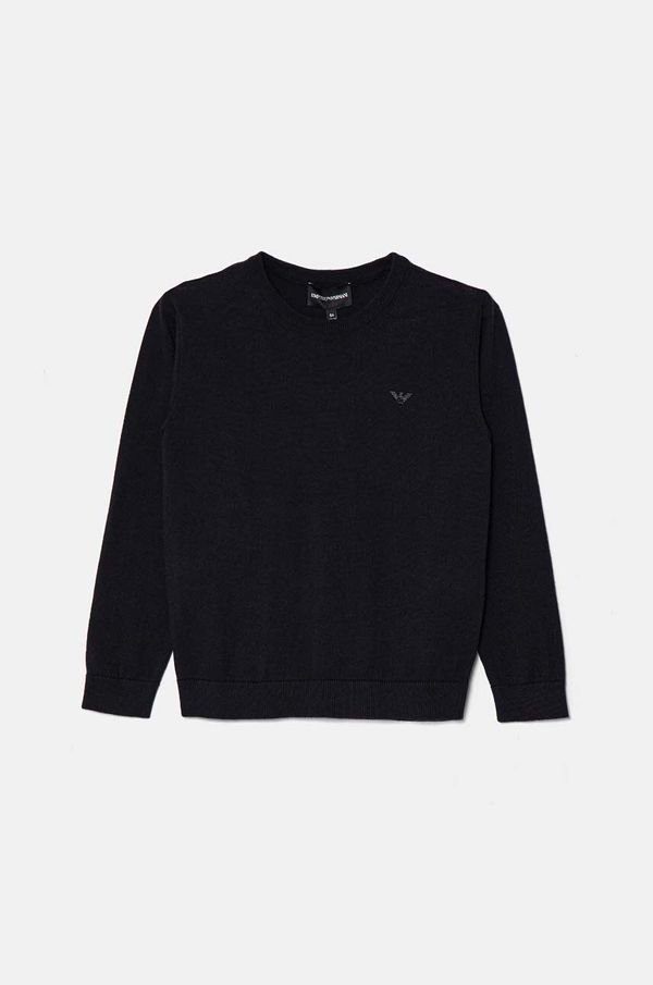 Emporio Armani Dječji pulover s postotkom vune Emporio Armani boja: tamno plava, lagani, 8N4MA1 4M16Z