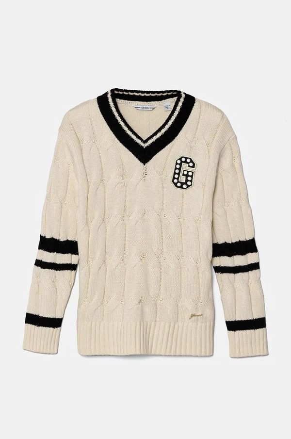 Guess Dječji pulover s postotkom vune Guess boja: bež, J4BR12 Z37L1