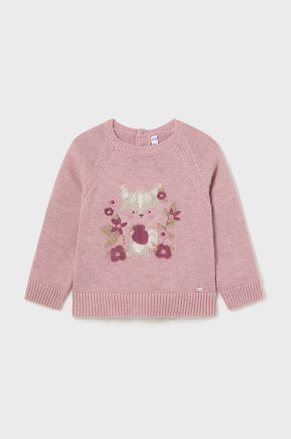 Mayoral Dječji pulover s postotkom vune Mayoral boja: ružičasta, 2323