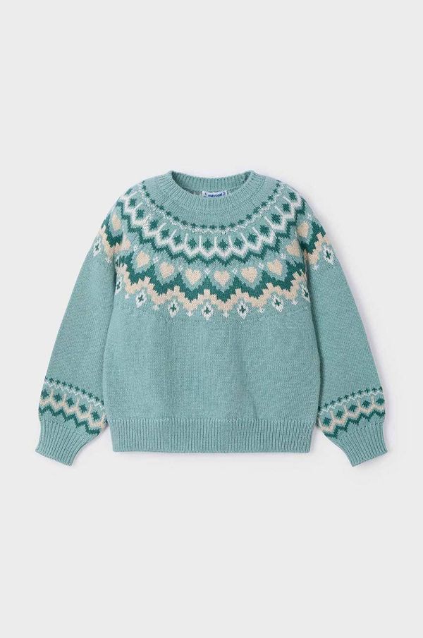 Mayoral Dječji pulover s postotkom vune Mayoral boja: tirkizna, 4358