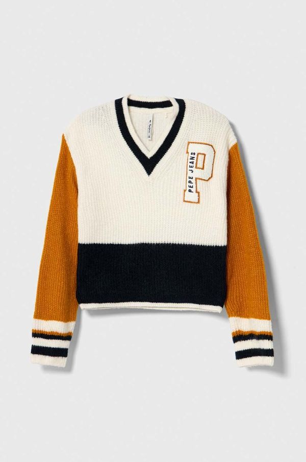 Pepe Jeans Dječji pulover s postotkom vune Pepe Jeans boja: bijela