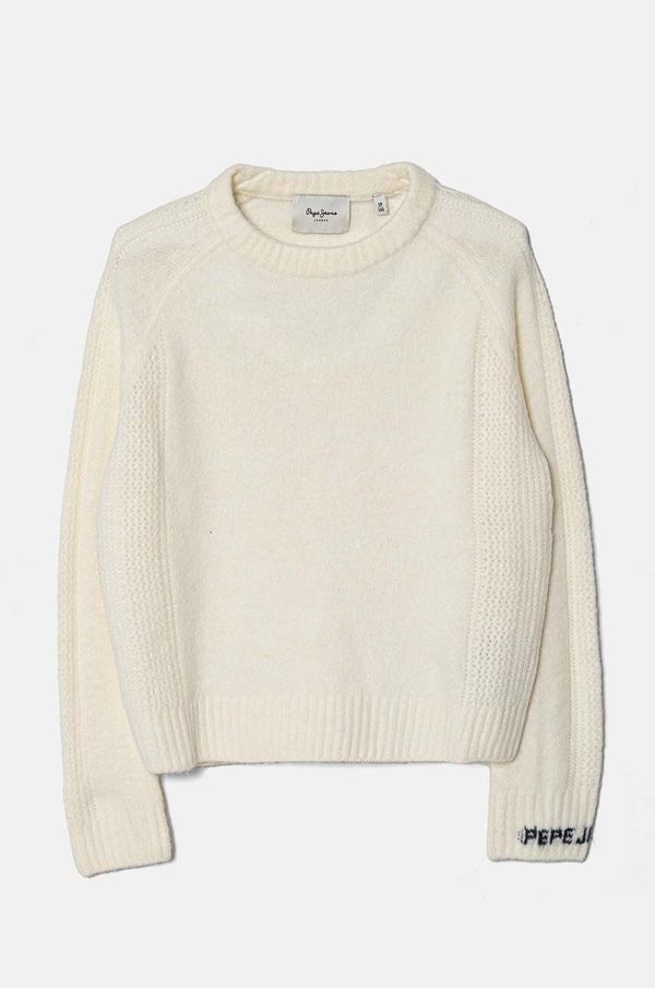 Pepe Jeans Dječji pulover s postotkom vune Pepe Jeans WINNIE boja: bež, PG701081