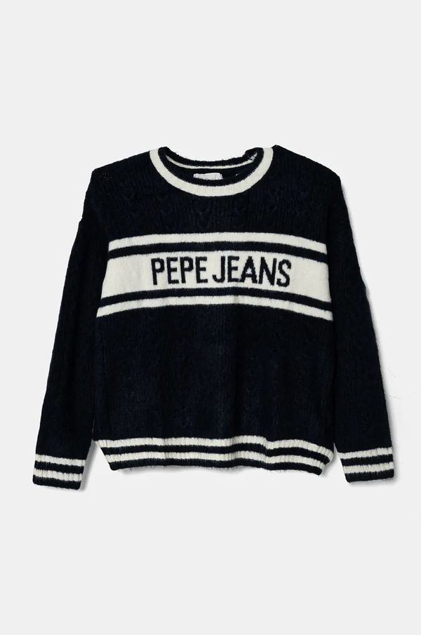 Pepe Jeans Dječji pulover s postotkom vune Pepe Jeans WRENLEY boja: tamno plava, PG701103