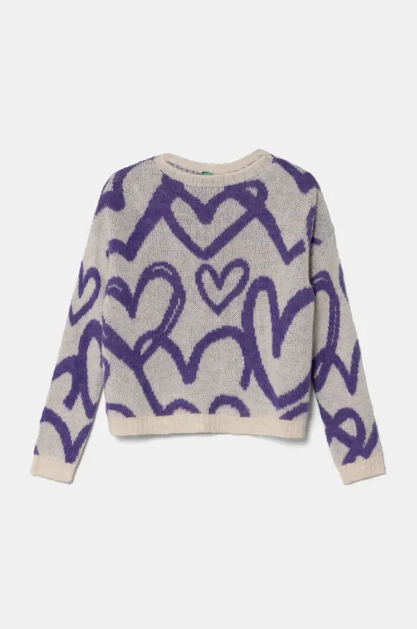 United Colors of Benetton Dječji pulover s postotkom vune United Colors of Benetton boja: bež, 106QQ107Q