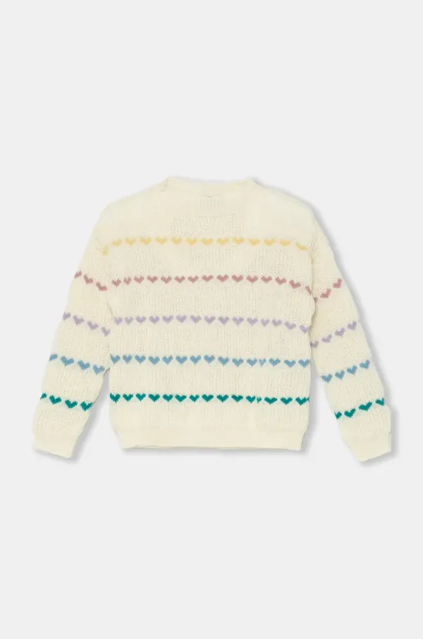 United Colors of Benetton Dječji pulover s postotkom vune United Colors of Benetton boja: bež, lagani, 1076Q106V