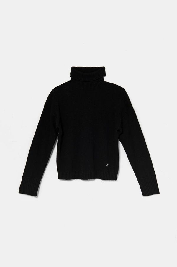 United Colors of Benetton Dječji pulover s postotkom vune United Colors of Benetton boja: crna, lagani, 106WC200G
