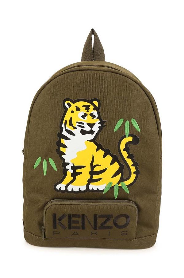 Kenzo kids Dječji ruksak Kenzo Kids boja: zelena, veliki, s tiskom