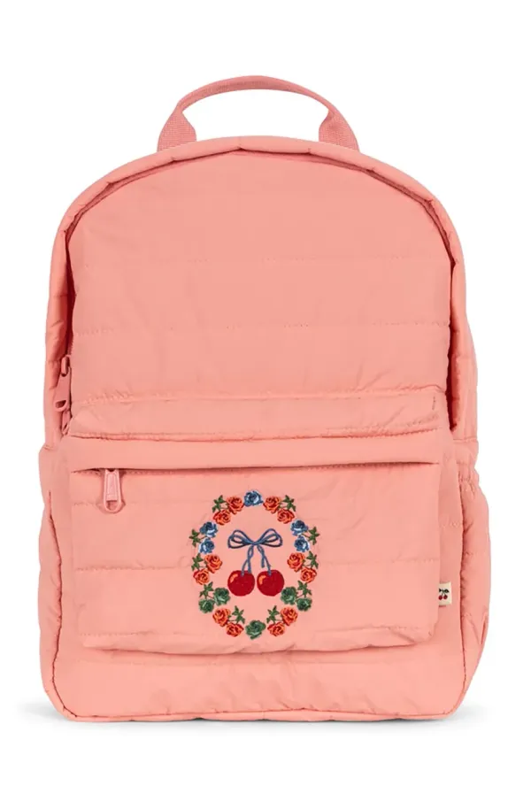 Konges Sløjd Dječji ruksak Konges Sløjd JUNO QUILTED BACKPACK boja: ružičasta, mali, s aplikacijom, KS102761