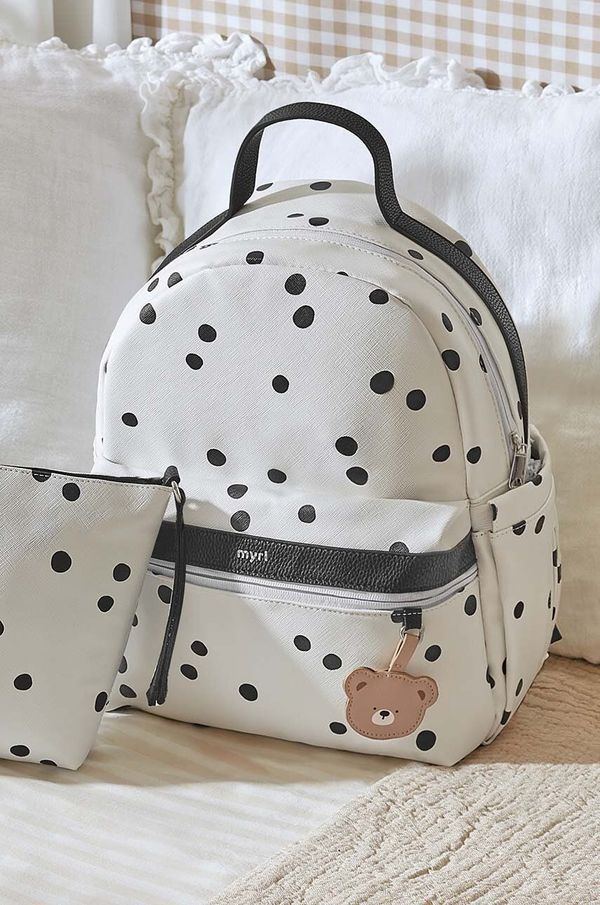 Mayoral Newborn Dječji ruksak Mayoral Newborn boja: bež, mali, s uzorkom