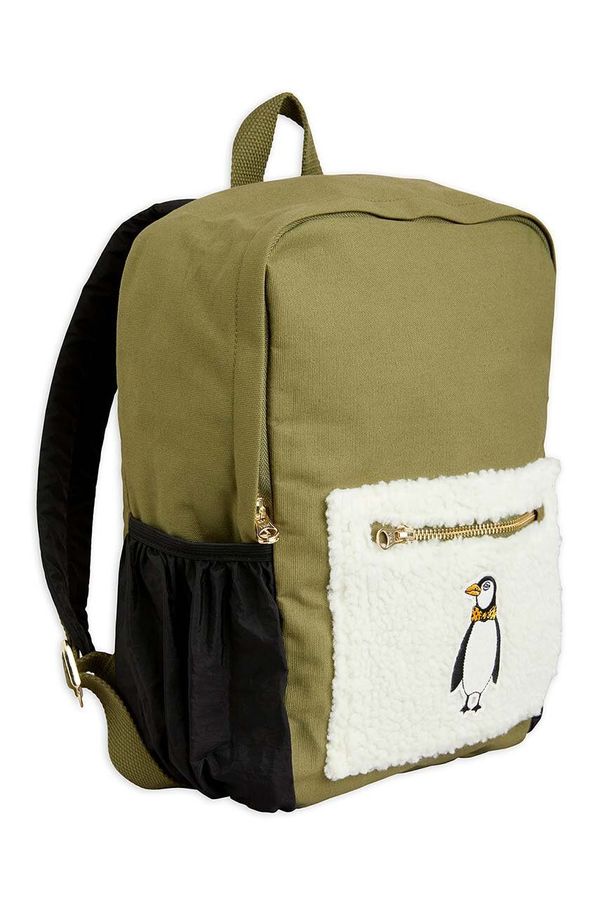 Mini Rodini Dječji ruksak Mini Rodini boja: zelena, veliki, s aplikacijom