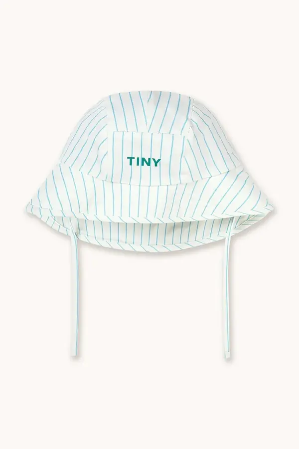 Tinycottons Dječji šešir Tinycottons CYAN FINE STRIPES BUCKET HAT