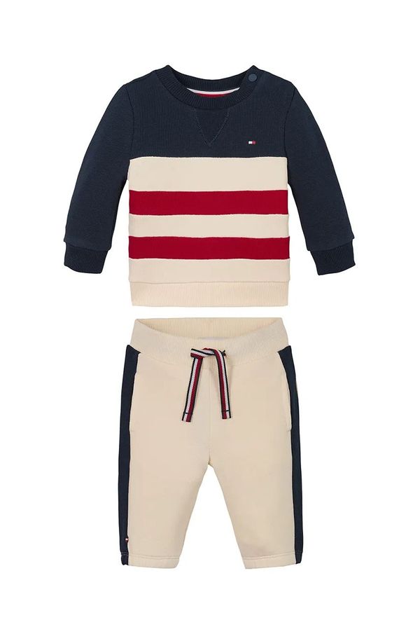 Tommy Hilfiger Dječji set trenerke Tommy Hilfiger boja: bež, KN0KN01979