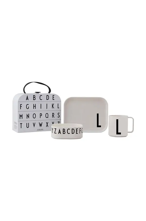 Design Letters Dječji set za doručak Design Letters Classics in a suitcase L 4-pack