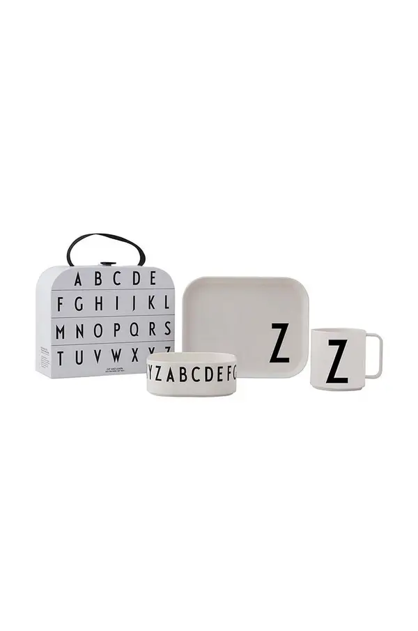 Design Letters Dječji set za doručak Design Letters Classics in a suitcase Z 4-pack