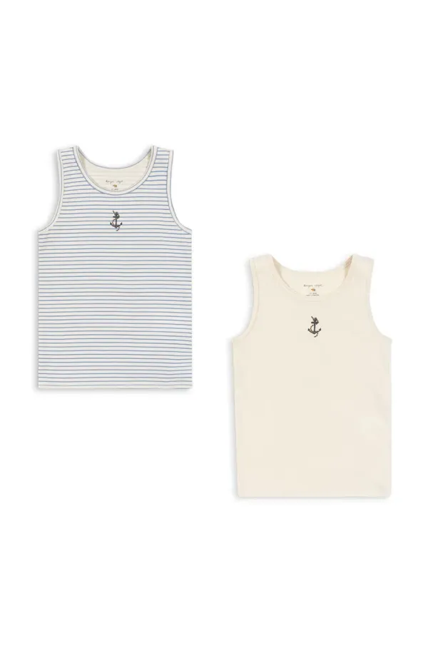 Konges Sløjd Dječji top Konges Sløjd BASIC 2 PACK TANKTOP GOTS 2-pack boja: bež, KS102254