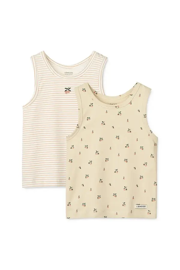 Liewood Dječji top s pamukom Liewood Faris Printed Tank Top 2-pack 2-pack