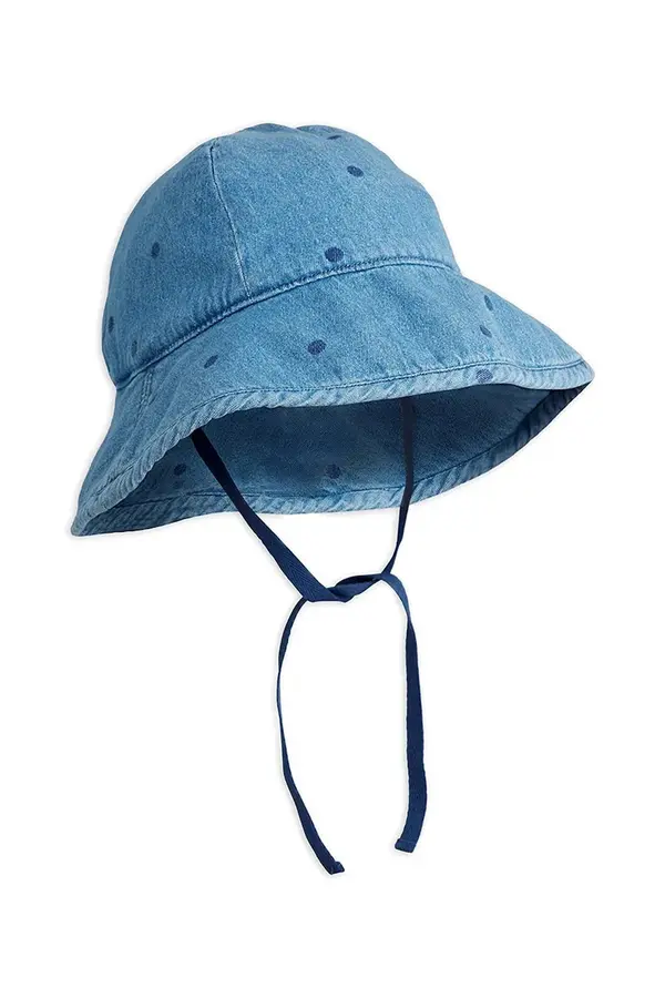 Mini Rodini Dječji traper šešir Mini Rodini denim dots