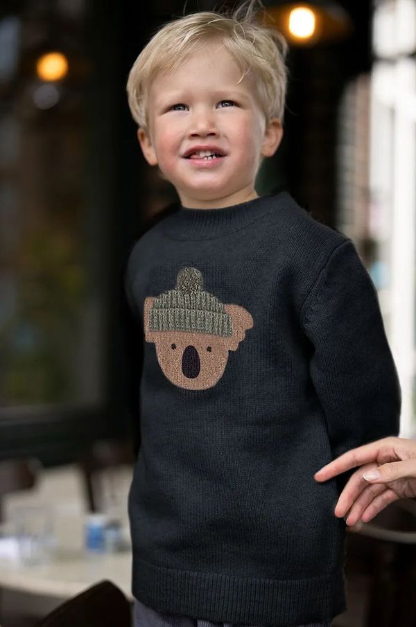 Donsje Dječji vuneni pulover Donsje Denn Merino Wool Sweater Koala boja: tamno plava, 4083503
