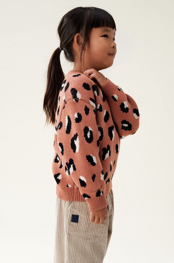 Liewood Dječji vuneni pulover Liewood Orlane Intarsia Knit Jumper boja: ružičasta, LW19545