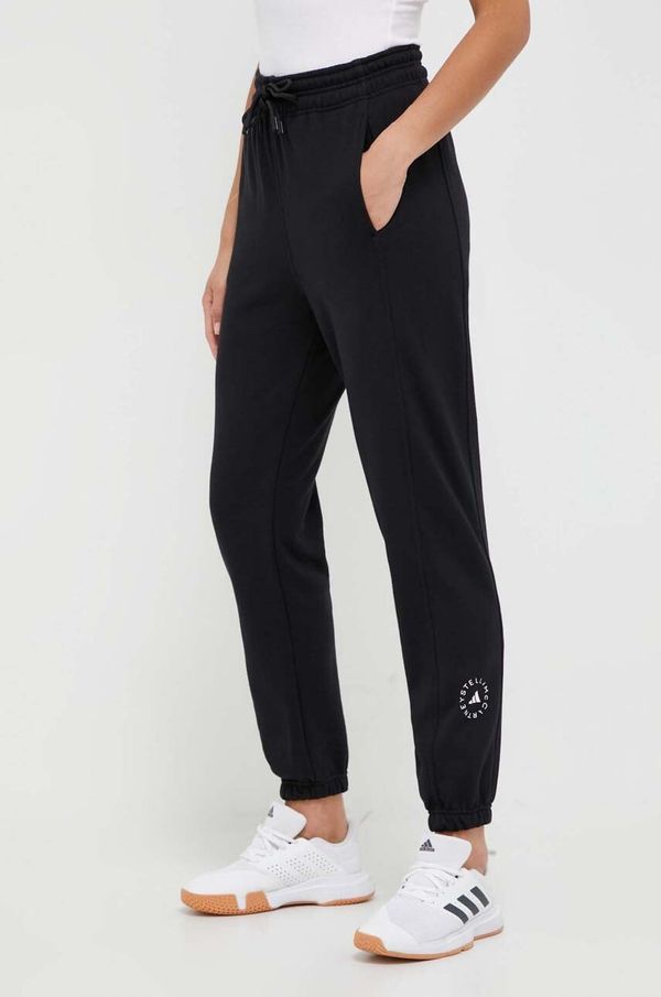 Adidas Donji dio trenirke adidas by Stella McCartney boja: crna, bez uzorka