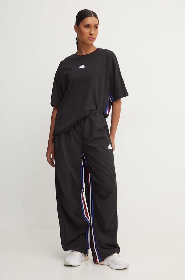 adidas Donji dio trenirke adidas Express boja: crna, s aplikacijom, IX3737