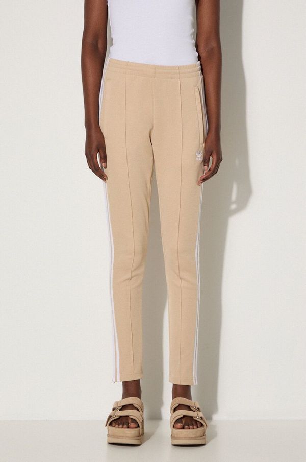 adidas Originals Donji dio trenirke adidas Originals Adicolor boja: bež, s aplikacijom, IZ2837