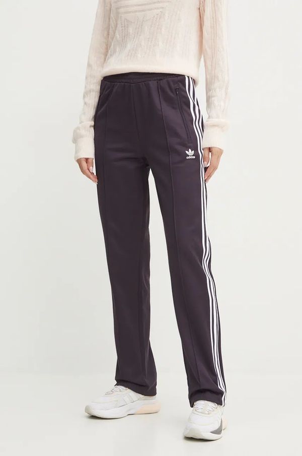 adidas Originals Donji dio trenirke adidas Originals Beckenbauer Track Pant boja: ljubičasta, s aplikacijom, IY2224