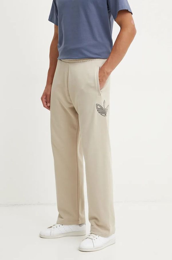 adidas Originals Donji dio trenirke adidas Originals boja: bež, s aplikacijom, JJ1509