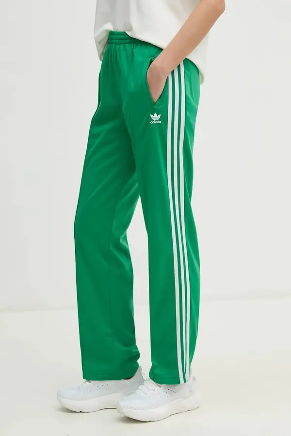 Adidas Donji dio trenirke adidas Originals Firebird za žene, boja: zelena, s aplikacijom, JC8283