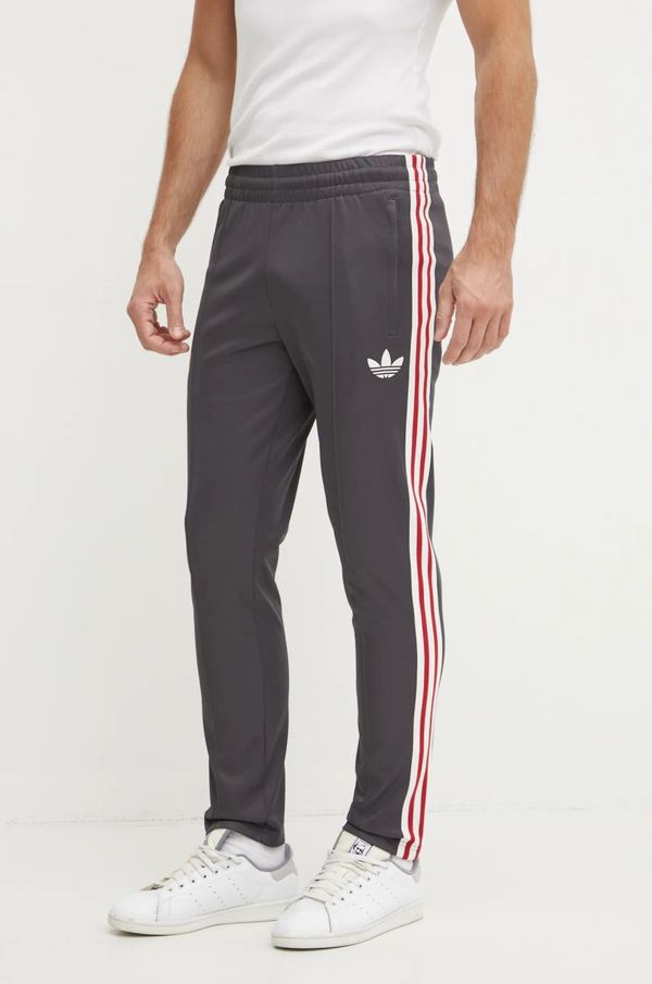 adidas Originals Donji dio trenirke adidas Originals Manchester United Beckenbauer Track Pant boja: siva, s aplikacijom, IY0044