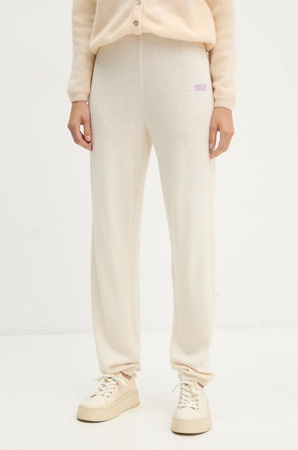 American Vintage Donji dio trenirke American Vintage boja: bež, s tiskom, VIF05AE24